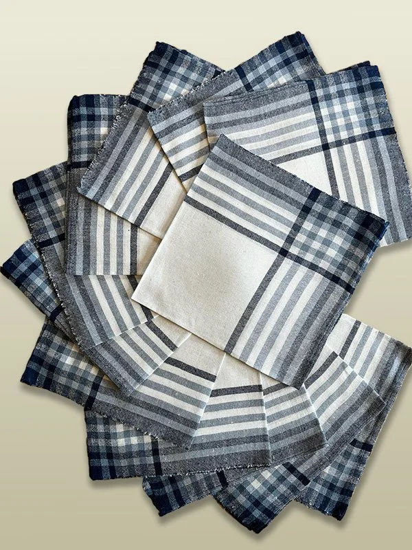 A pair of handwoven linen napkins — Lucy Rhodes Textiles